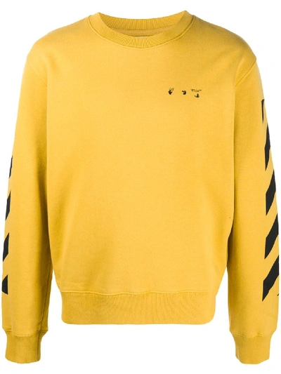 Off-white Arrows Motif Print Sweatshirt In Yellow