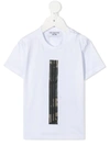 Neil Barrett Camouflage Stripe Print T-shirt In White