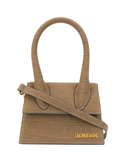 Jacquemus Le Chiquito Leather Top Handle Bag In Brown