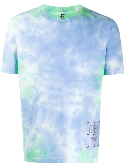 Mcq By Alexander Mcqueen Man Genesis Ii T-shirt With Tie-dye Print In Blue