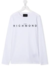 JOHN RICHMOND JUNIOR TEEN LOGO-PRINT COTTON T-SHIRT