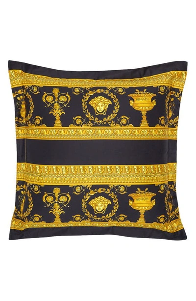 Versace Black And Red I Love Baroque Print Reversible Cushion