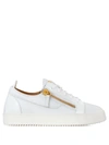 Giuseppe Zanotti Woman Sneakers White Size 11 Soft Leather In White