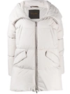 Moorer Stop Quilted Coat In Grey