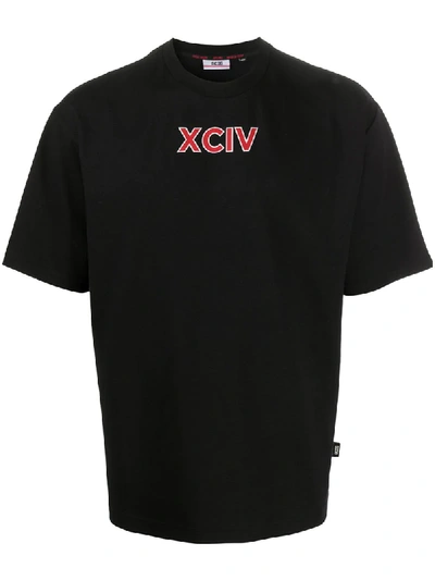 Gcds Logo Short-sleeve T-shirt In Black