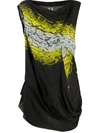 RICK OWENS DRAPED SLEEVELESS TOP