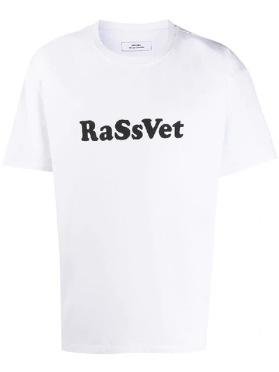 Rassvet Logo-print Crew Neck T-shirt In White