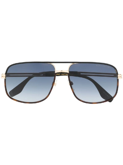 Marc Jacobs 470/s 飞行员太阳眼镜 In Gold Havana/ Dark Grey Grad