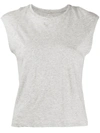 Frame Easy Scoopneck T-shirt In Grey