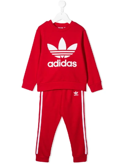 Adidas Originals Kids' Logo Tracksuit Set In Red