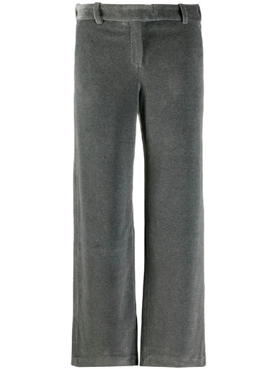 Circolo 1901 Velvet Effect Trousers In Grey