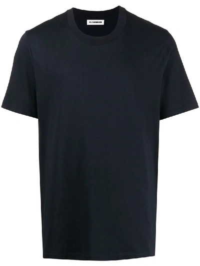 Jil Sander Round-neck Short-sleeve T-shirt In Blue