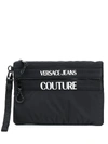 VERSACE JEANS COUTURE LOGO-PRINT POUCH