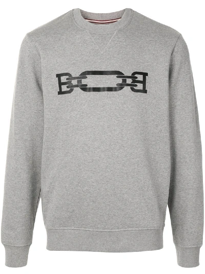 Bally Logo Print Sweatshirt In Grey