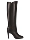 SAINT LAURENT Blu Tall Leather Boots