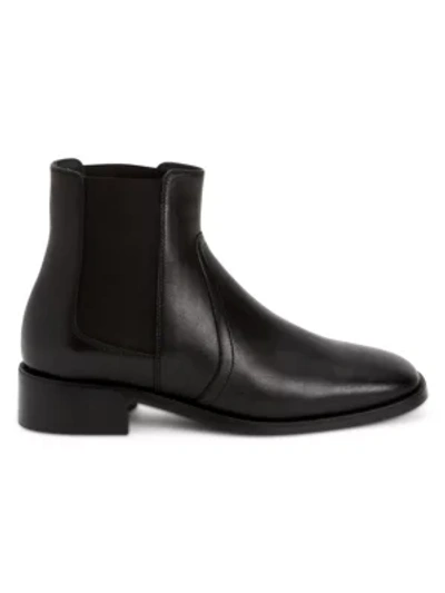 Aquatalia Tamera Block-heel Leather Chelsea Boots In Black