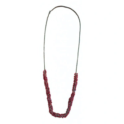 Pre-owned Maje Necklace In Red