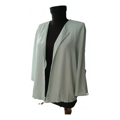 Pre-owned Eileen Fisher N Turquoise Silk  Top