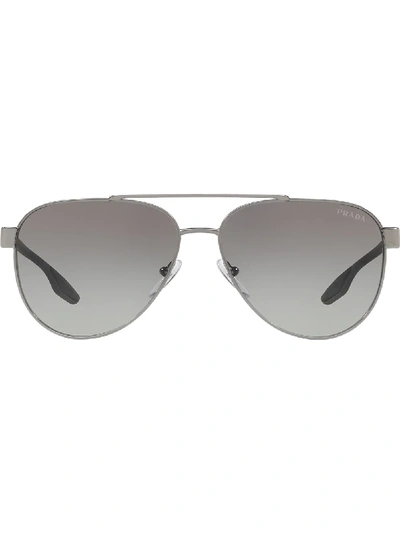 Prada Linea Rossa Sunglasses In Dark Gunmetal