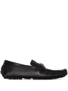 FENDI BAGUETTE LEATHER LOAFERS