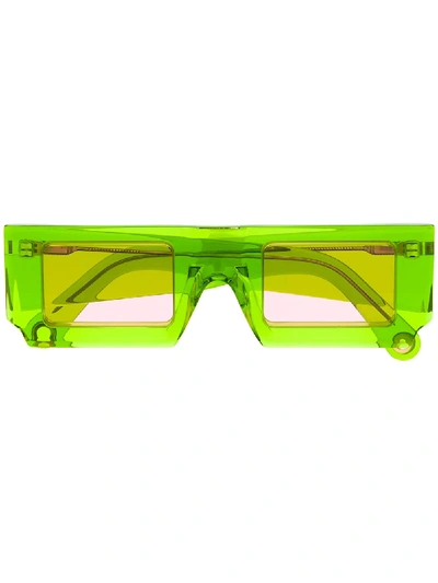 Jacquemus Soleil Squared-frame Sunglasses In Green