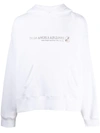 PALM ANGELS AIRLINES LOGO HOODIE