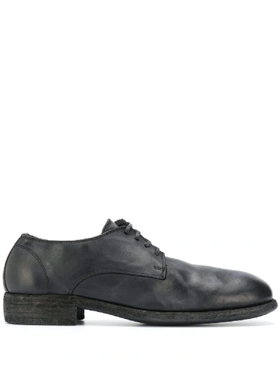 Guidi Derby-schuhe Mit Runder Kappe In Black