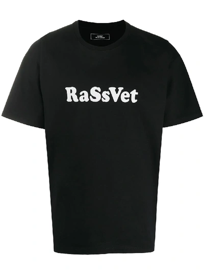 Rassvet Logo-print Crew Neck T-shirt In Black