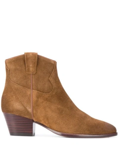 Ash Houston Western Boots In Beige