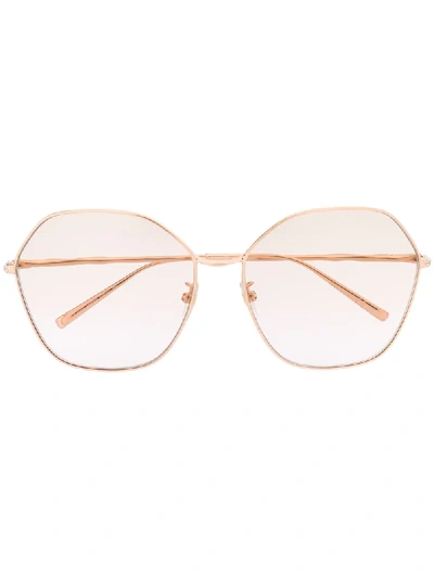 Givenchy Oversize Tinted Sunglasses In Gold