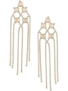 ROSANTICA CRYSTAL-EMBELLISHED HANGING CHAIN EARRINGS