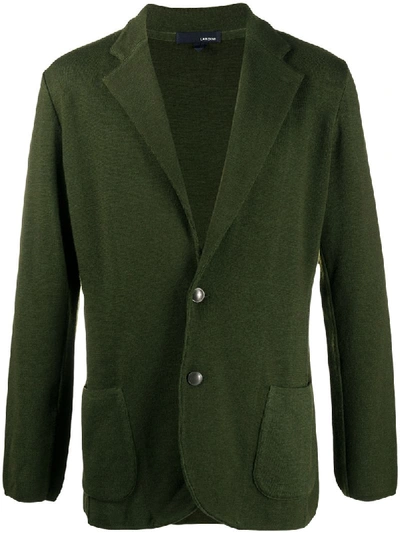 Lardini V-neck Knit Cardigan In Green