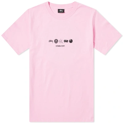 Stussy Global Design Corp Printed T-shirt In Pink