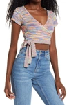 4SI3NNA KRISTINA WRAP CROP TOP,TDSK1631IMK