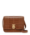 BURBERRY LEATHER WOVEN TB BAG,15352364