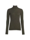 Atm Anthony Thomas Melillo Cashmere Turtleneck Top In Heather Army
