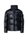 Rains Boxy Insulated Puffer Jacket In Shiny Black