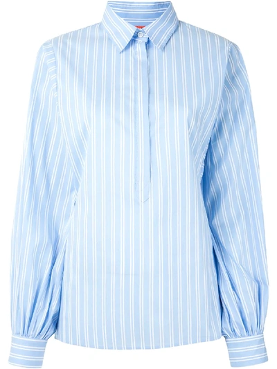 Manning Cartell Striped Balloon-sleeve Shirt In Blue