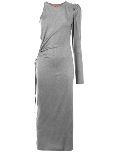 Manning Cartell One-shoulder Draped Detail Dress In Grey