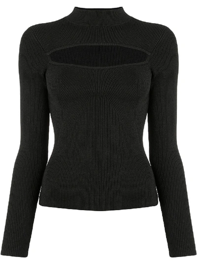 Manning Cartell Mock Neck Cut Out Jumper In Black