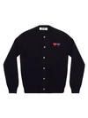 Comme Des Garçons Play Double Heart Wool Cardigan