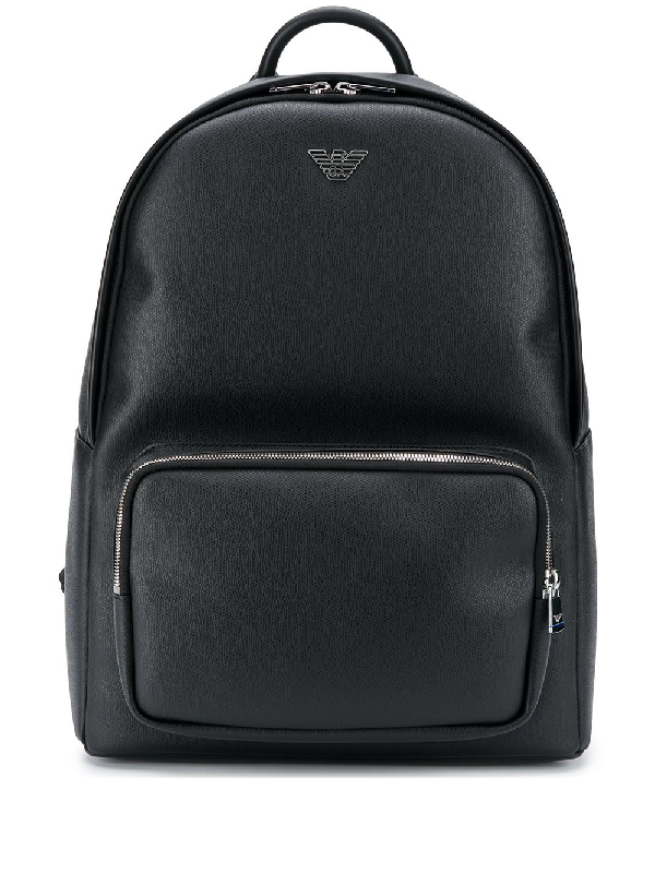 emporio armani leather backpack