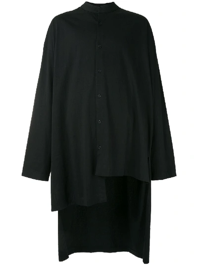 Yohji Yamamoto Asymmetric Long-sleeve Shirt In Black