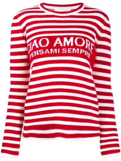 Giada Benincasa Ciao Amore Wool Sweater In Red