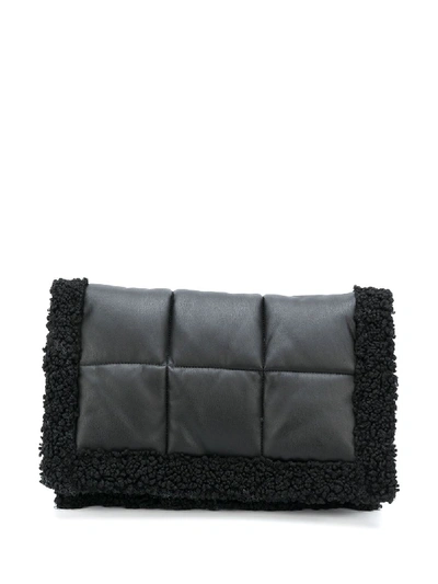 Stand Studio Vivienne Quilted Clutch Bag In Black