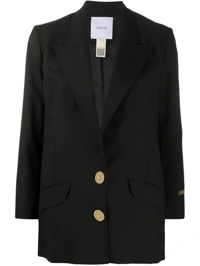Patou Wool Jacket With Jewel Buttons In Black