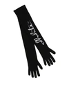 Off-white Logo-print Gloves In Black