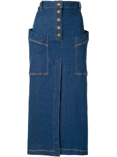 Manning Cartell High-waisted Denim Skirt In Blue