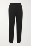 Commando Luxury Ribbed Stretch Modal And Pima Cotton-blend Track Pants In Black