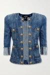 BALMAIN BUTTON-EMBELLISHED DENIM JACKET